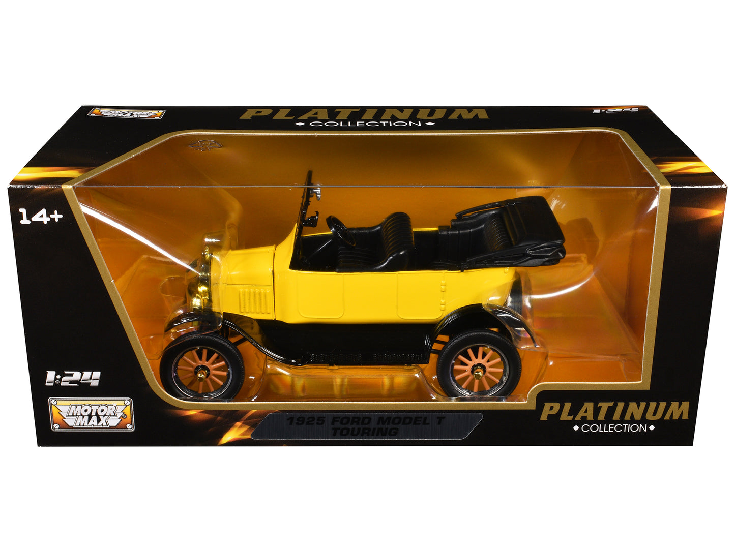 1925 Ford Model T Touring Yellow "Platinum Collection" Series 1/24 Diecast Model Car by Motormax