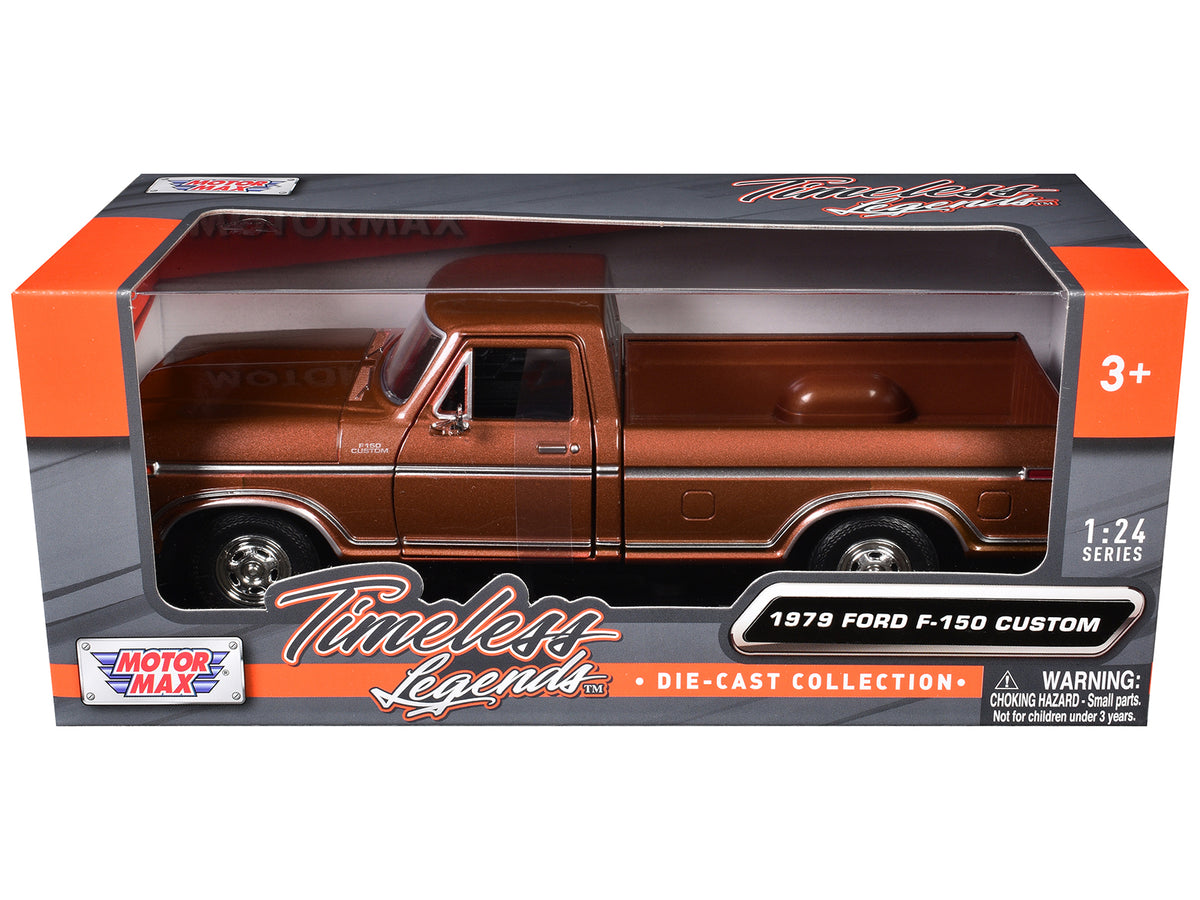 1979 Ford F-150 Pickup Truck Brown 1/24 Diecast Model Car - Motormax