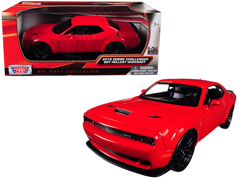 2018 Dodge Challenger SRT Hellcat Widebody Red 1/24 Diecast Model Car by Motormax <h2>2018 Motormax</h2> <p>High-quality perfect for collectors and enthusiasts. Features detailed interior exterior cra