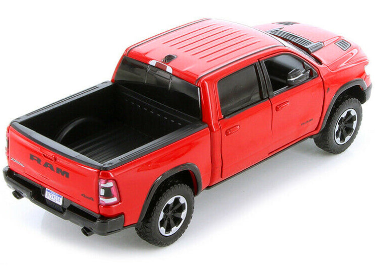 2019 RAM 1500 Rebel Crew Cab Pickup Truck Red 1/24 Diecast Model Car by Motormax