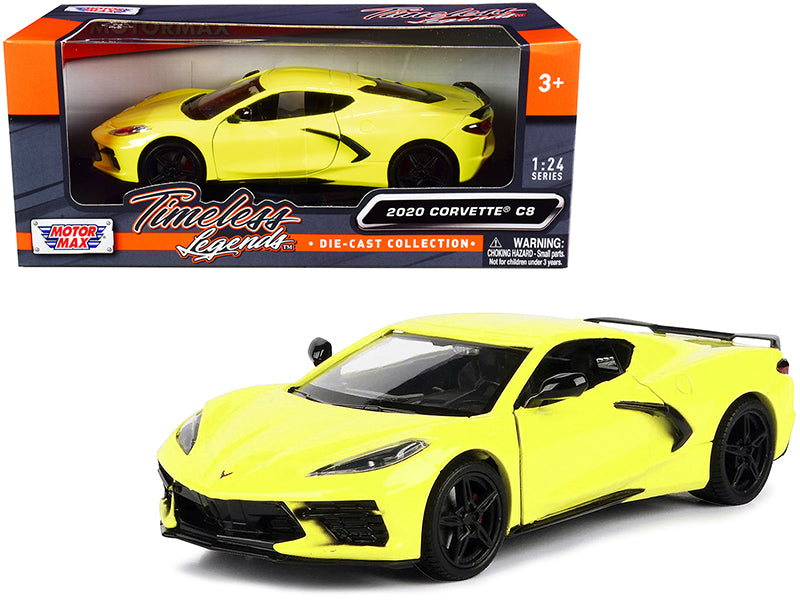 2020 Chevrolet Corvette C8 Stingray Yellow "Timeless Legends" 1/24 Diecast Model Car by Motormax <h2>2020 Motormax</h2> <p>High-quality perfect for collectors and enthusiasts. Features detailed interi