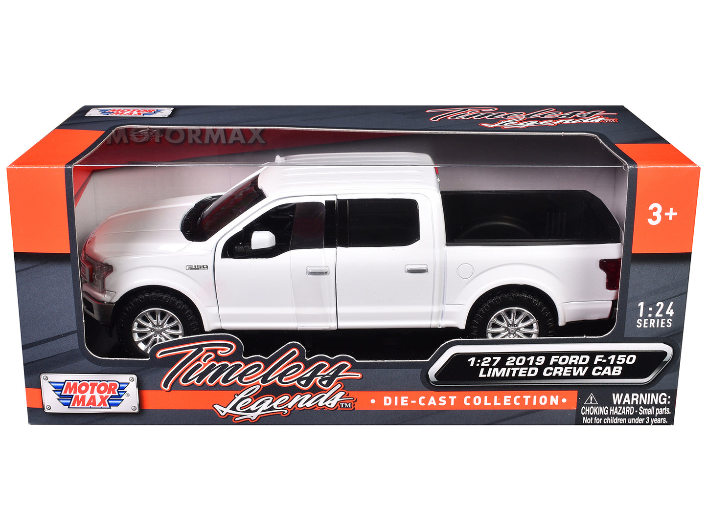 2019 Ford F-150 Limited Crew Cab Pickup Truck White 1/27 T&y Diecast Model Car by Motormax