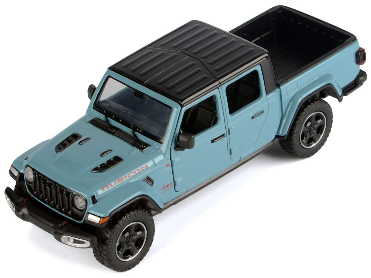 2021 Jeep Gladiator Rubicon (Closed Top) Pickup Truck Blue with Black Top 1/27 T&y Diecast Model Car by Motormax