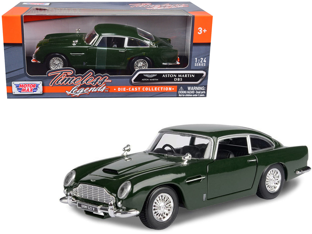 Aston Martin DB5 RHD Dark Green "Timeless Legends" 1/24 Diecast Model Car