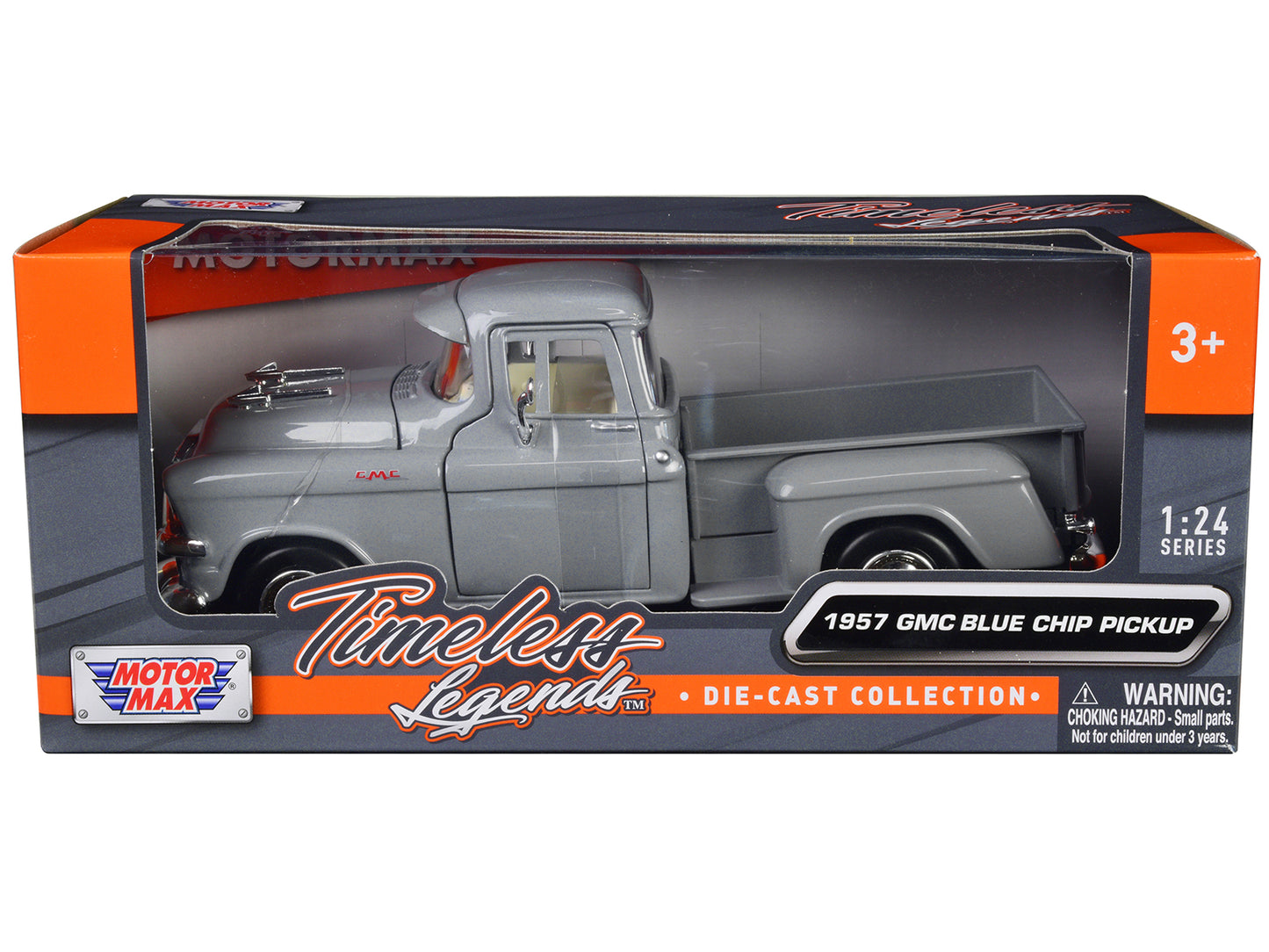 1957 GMC Blue Chip Pickup Truck Gray "Timeless Legends" Series 1/24 Diecast Model Car by Motormax <h2>1957 Motormax</h2> <p>High-quality perfect for collectors and enthusiasts. Features detailed inter