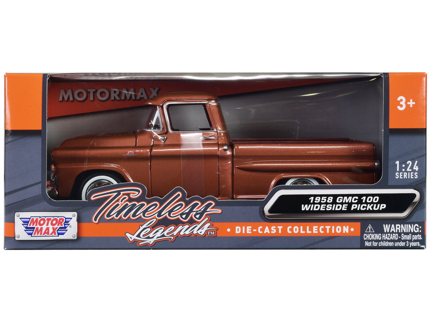 1958 GMC 100 Wideside Pickup Truck Brown Metallic "Timeless Legends" Series 1/24 Diecast Model Car by Motormax <h2>1958 Motormax</h2> <p>High-quality perfect for collectors and enthusiasts. Features d