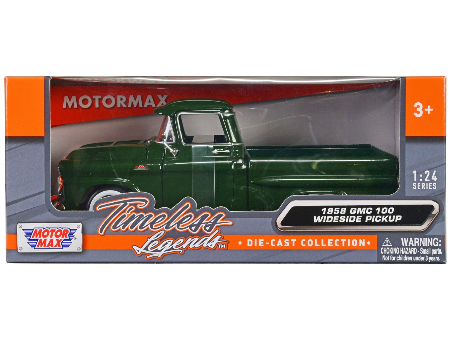 1958 GMC 100 Wideside Pickup Truck Green "Timeless Legends" Series 1/24 Diecast Model Car by Motormax <h2>1958 Motormax</h2> <p>High-quality perfect for collectors and enthusiasts. Features detailed i