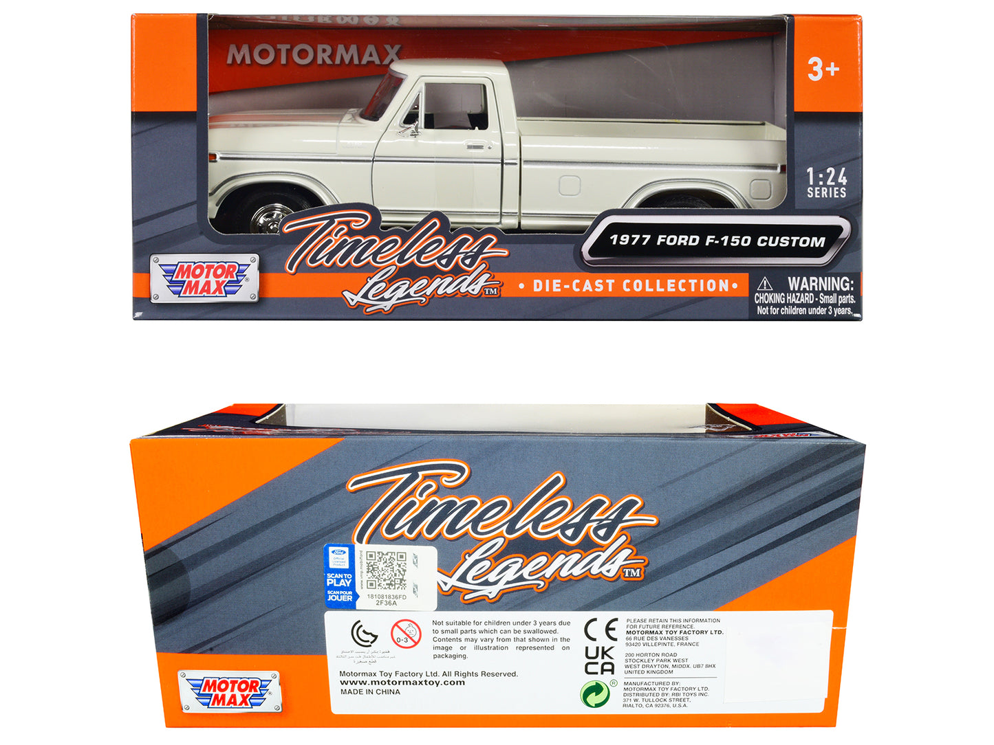 1977 Ford F-150 Custom Pickup Truck White "Timeless Legends" Series 1/24 Diecast Model Car by Motormax <h2>1977 Motormax</h2> <p>High-quality perfect for collectors and enthusiasts. Features detailed
