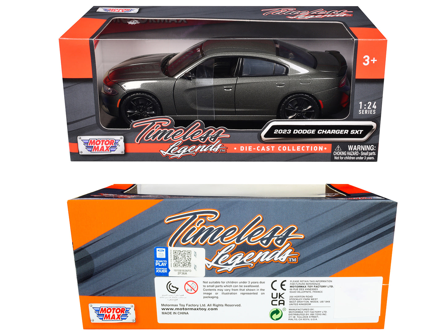 2023 Dodge Charger SXT Gray Metallic "Timeless Legends" Series 1/24 Diecast Model Car by Motormax <h2>2023 Motormax</h2> <p>High-quality perfect for collectors and enthusiasts. Features detailed inter