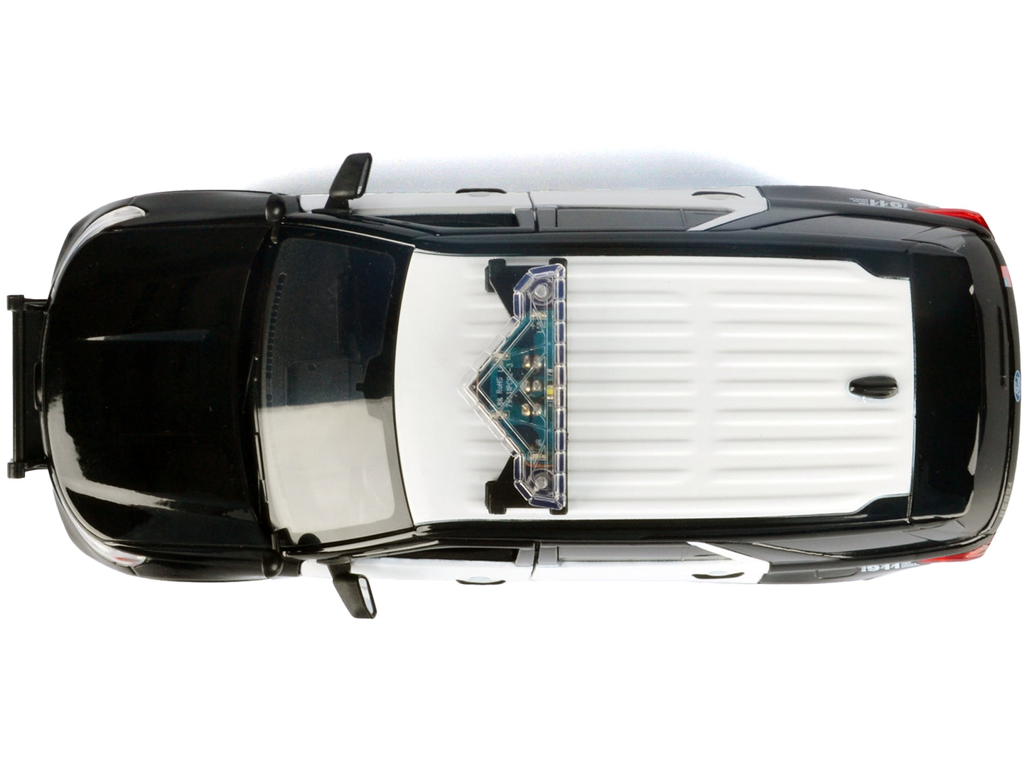 2022 Ford Police Interceptor Utility Black and White "Los Angeles Police Department (LAPD)" with Flashing Light Bar and Front and Rear Lights and Sounds 1/24 T&y Diecast Model Car by Motormax