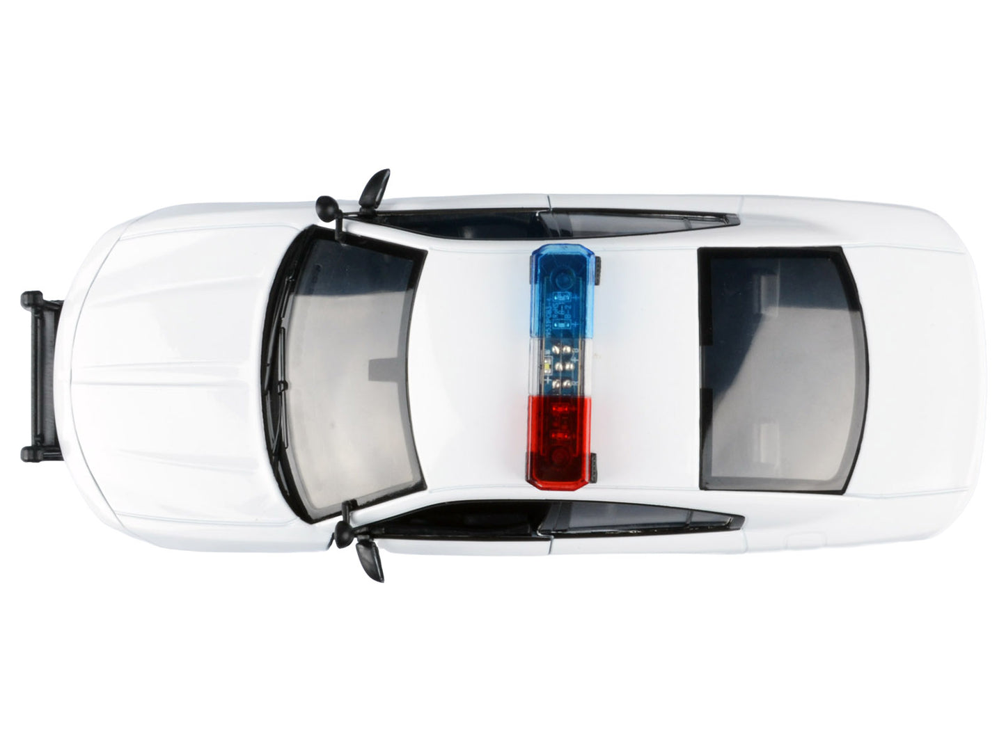 2023 Dodge Charger Pursuit Police Car Unmarked White with Flashing Light Bar Front and Rear Lights and 2 Sounds "Builder's Kit" 1/24 T&y Diecast Model Car by Motormax