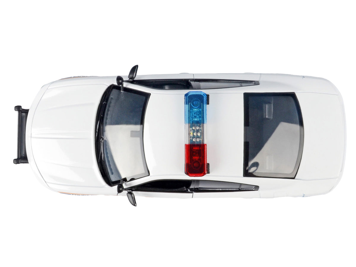 2023 Dodge Charger Pursuit Police Car White 1/24 Diecast Model Car - Motormax