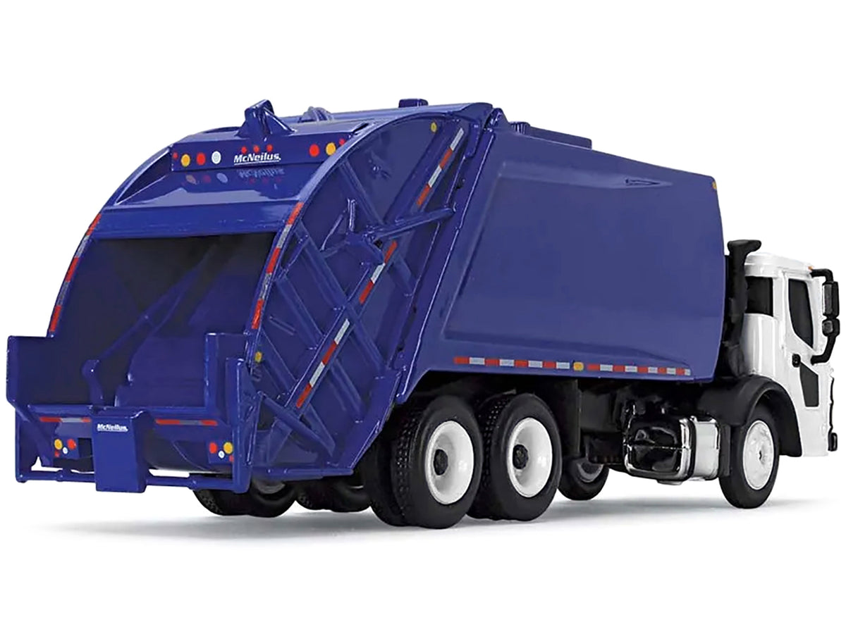 Mack LR with McNeilus Rear Load Refuse Body Blue & White 1/87 (HO) Diecast