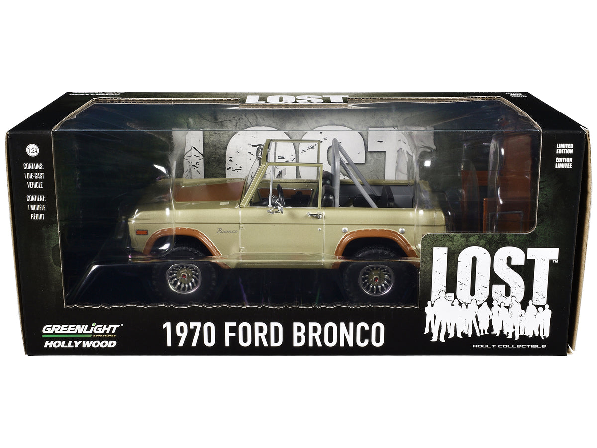 1970 Ford Bronco Gold Metallic with Brown Hood and Top "Lost" (2004-2010) TV Series "Hollywood" Series 20 1/24 Diecast Model Car by Greenlight