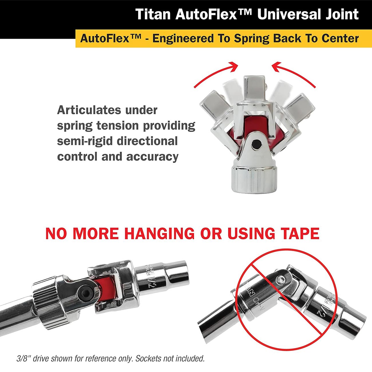 Titan Tools Auto Flex Universal Joint Socket Set (3-Piece)