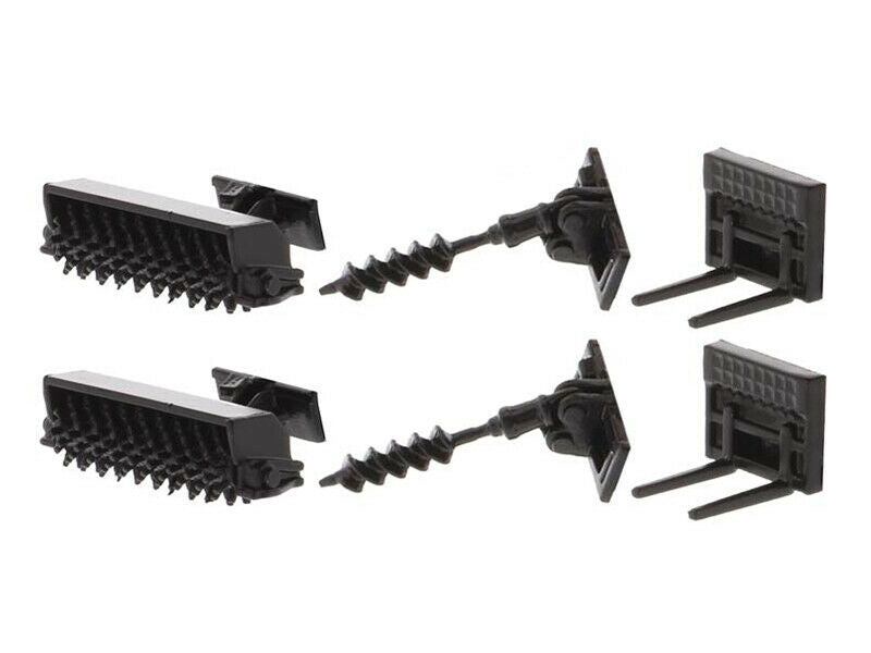 Set of 2 pieces CAT Caterpillar 272D2 Skid Steer Loader and CAT Caterpillar 297D2 Compact Track Loader with Accessories 1/64 Diecast Models by Diecast Masters