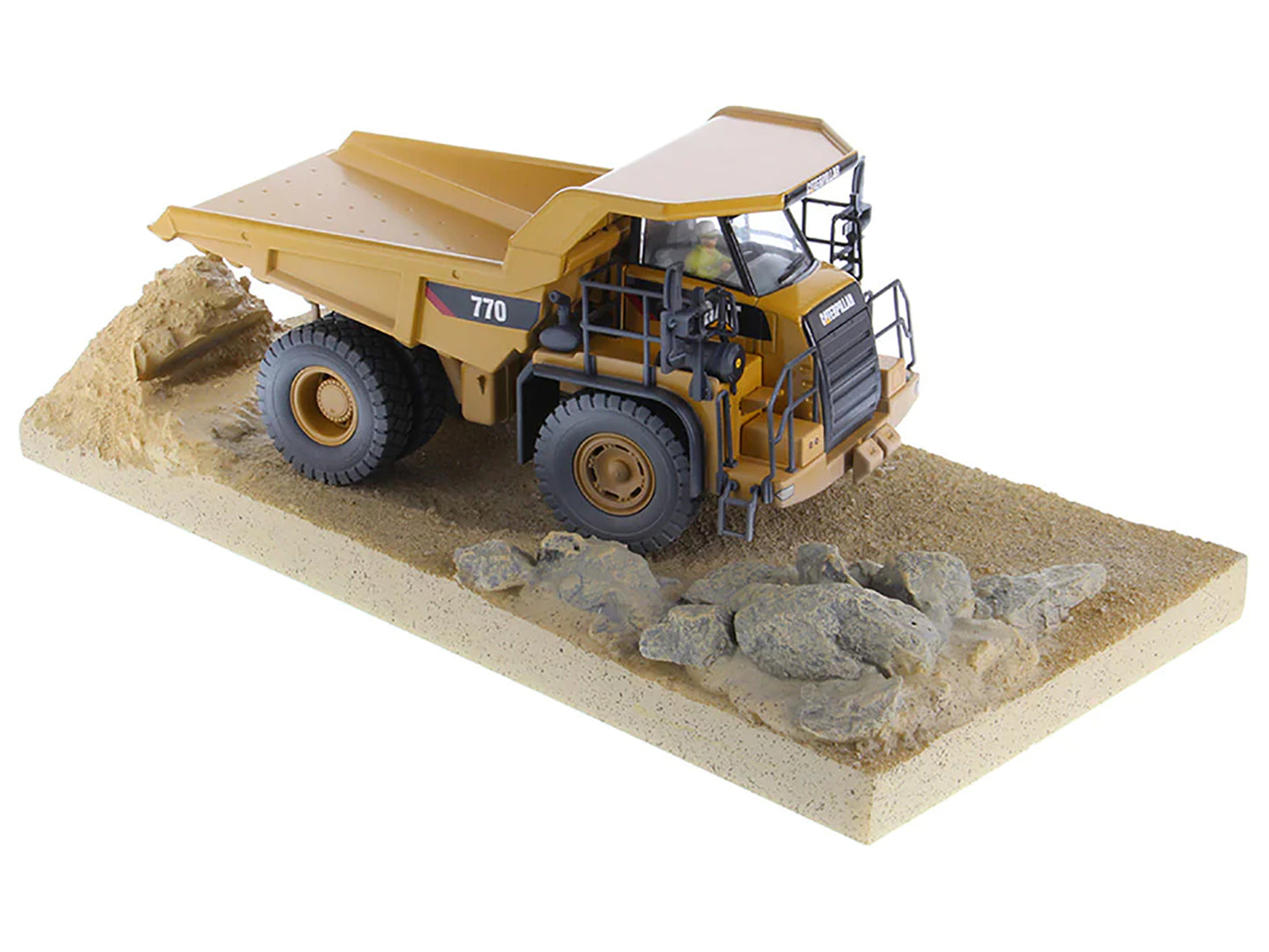 CAT Caterpillar 770 Off-Highway Truck Yellow (Weathered) with Operator "Weathered" Series 1/50 Diecast Model by Masters <h2>CAT Masters</h2> <p>High-quality car perfect for collectors and enthusiasts.