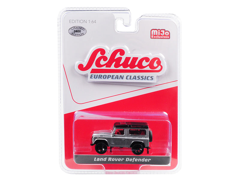 Land Rover Defender Silver "European Classics" Series 1/64 Diecast by Schuco