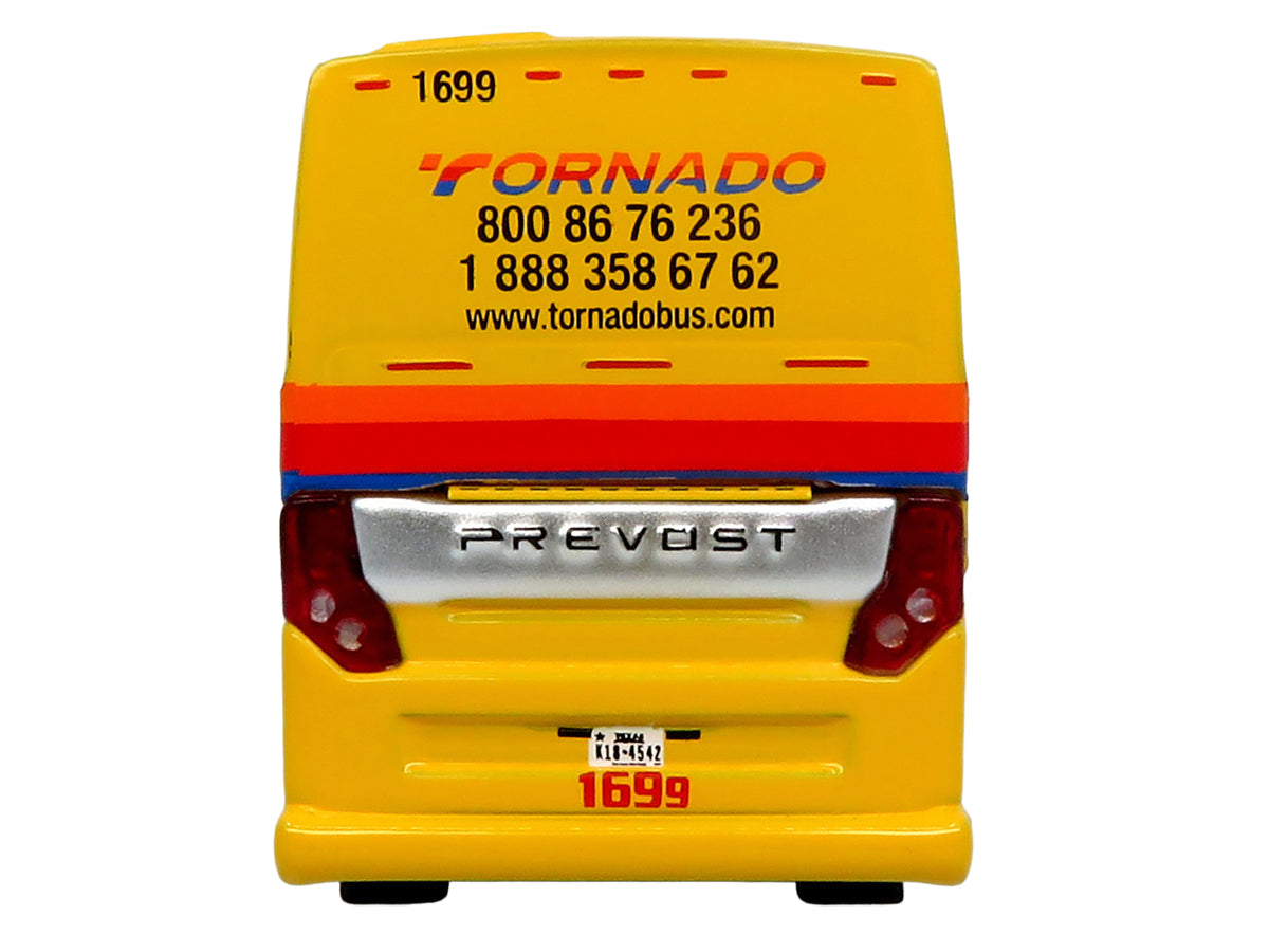Prevost H3-45 Coach Bus Yellow with Graphics Limited Edition 1/87 Diecast
