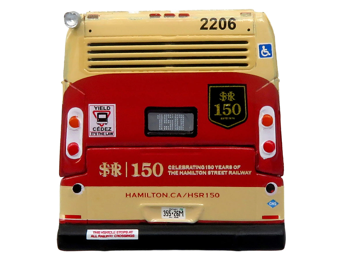 Nova Bus LFS HEV Transit Bus Cream and Red Bus & Motorcoach Collection Limited E