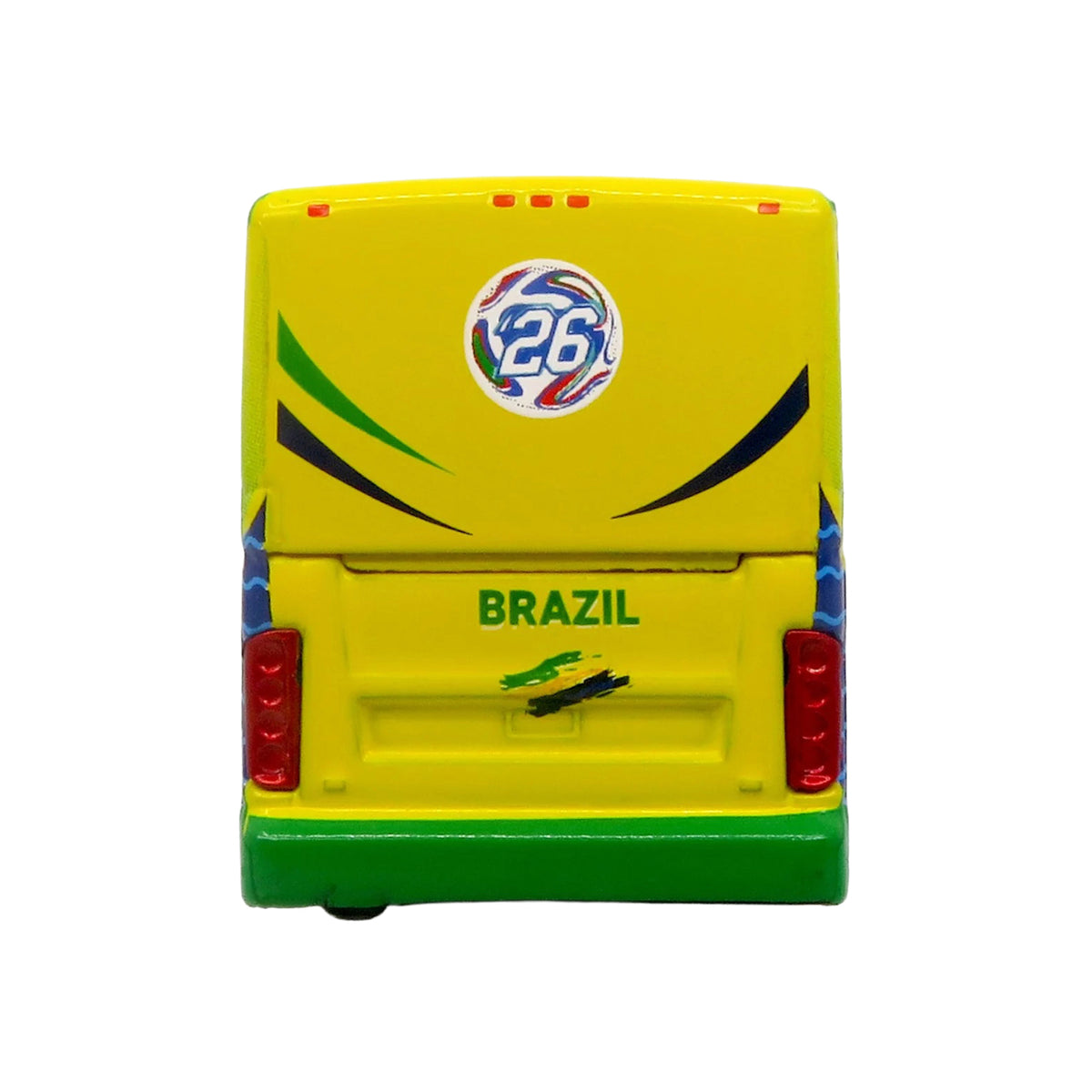 Van Hool CX-45 Coach Bus Yellow and Green with Graphics Series 1/87 Diecast