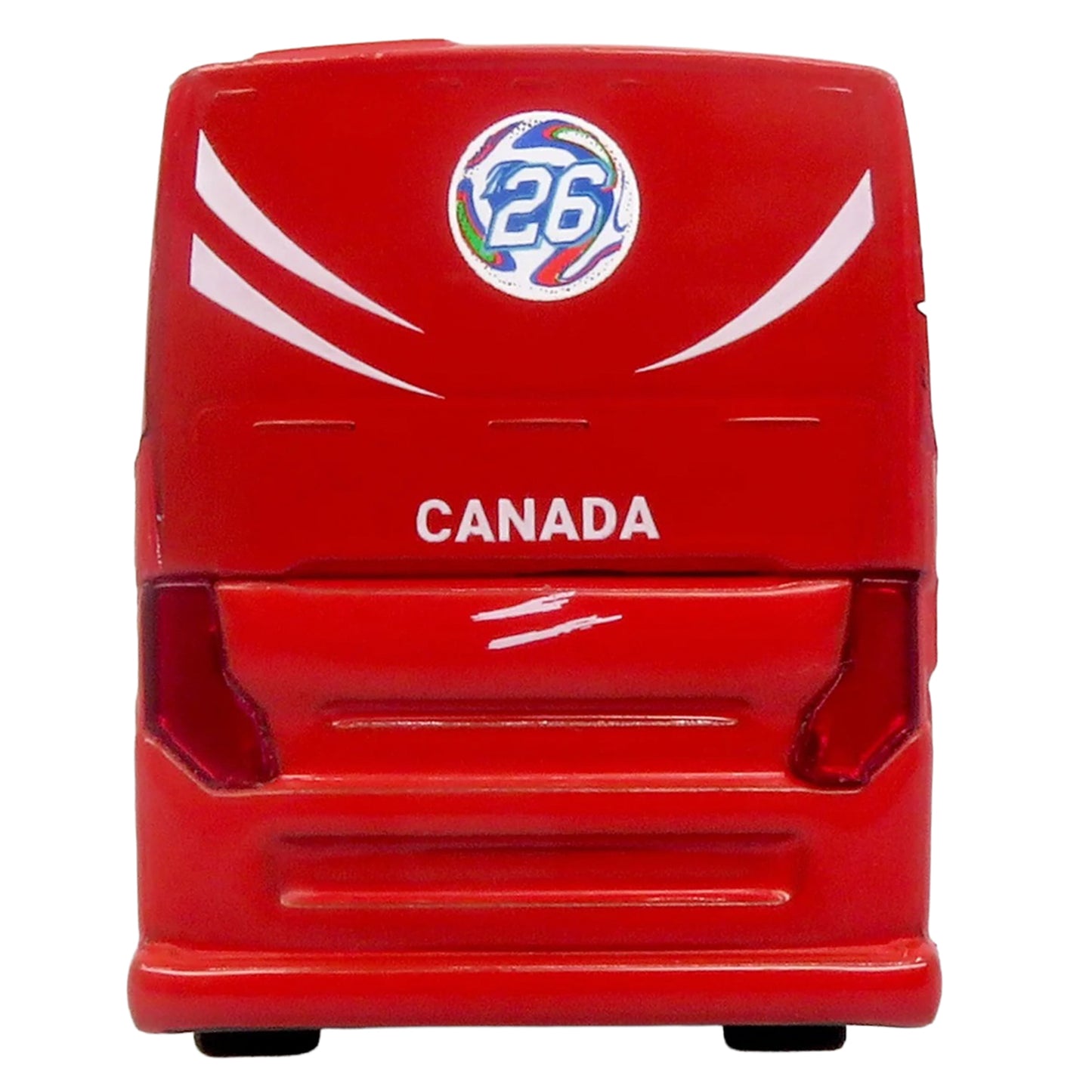 Prevost H3-45 Coach Bus "Canada National Soccer Team" Red with Graphics "International Federation of the Global Game" Series Limited Edition to 504 pieces Worldwide 1/87 (HO) Diecast Model by Iconic Replicas