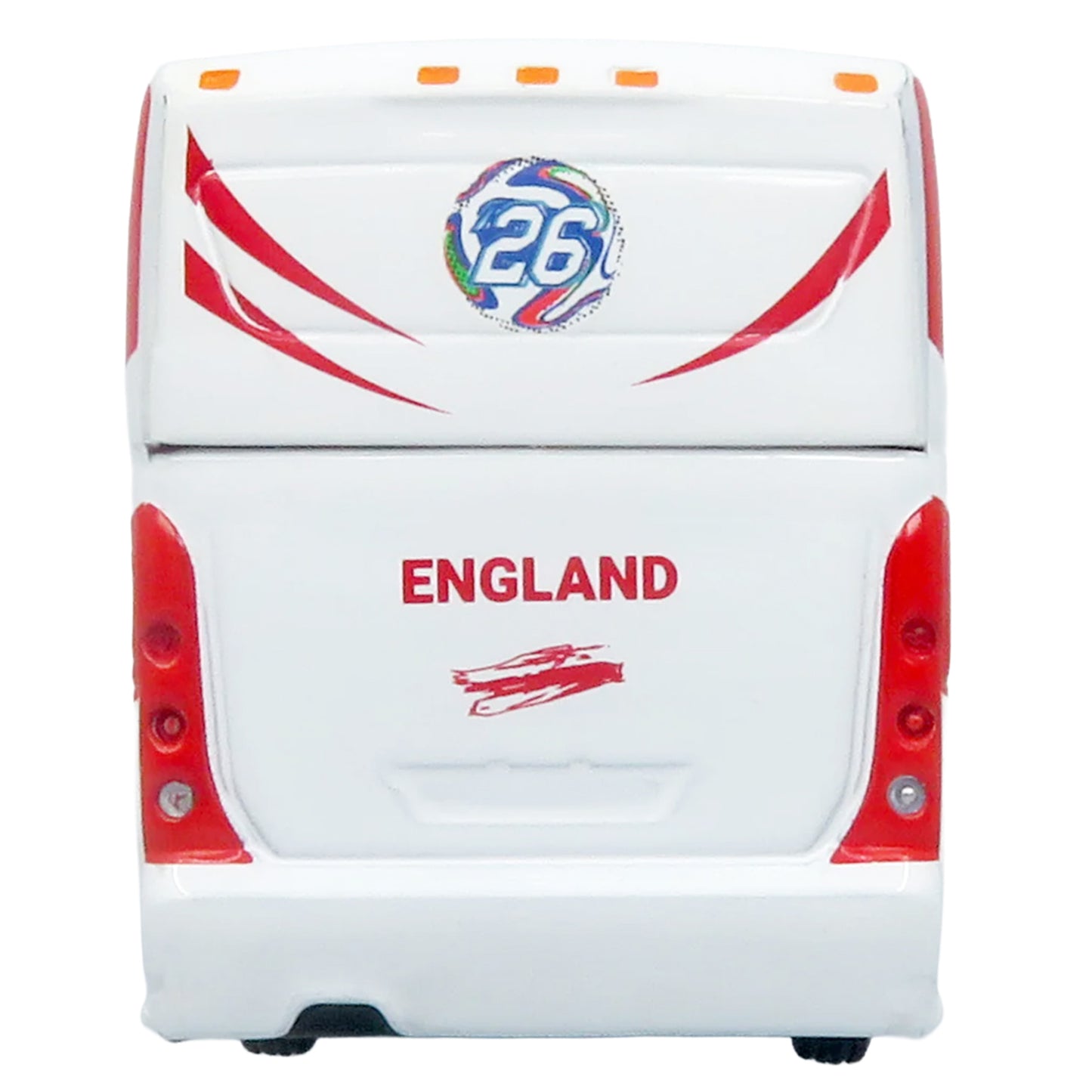 MCI D4520 Coach Bus "England National Football Team" White with Graphics "International Federation of the Global Game" Series Limited Edition to 504 pieces Worldwide 1/87 (HO) Diecast Model by Iconic Replicas