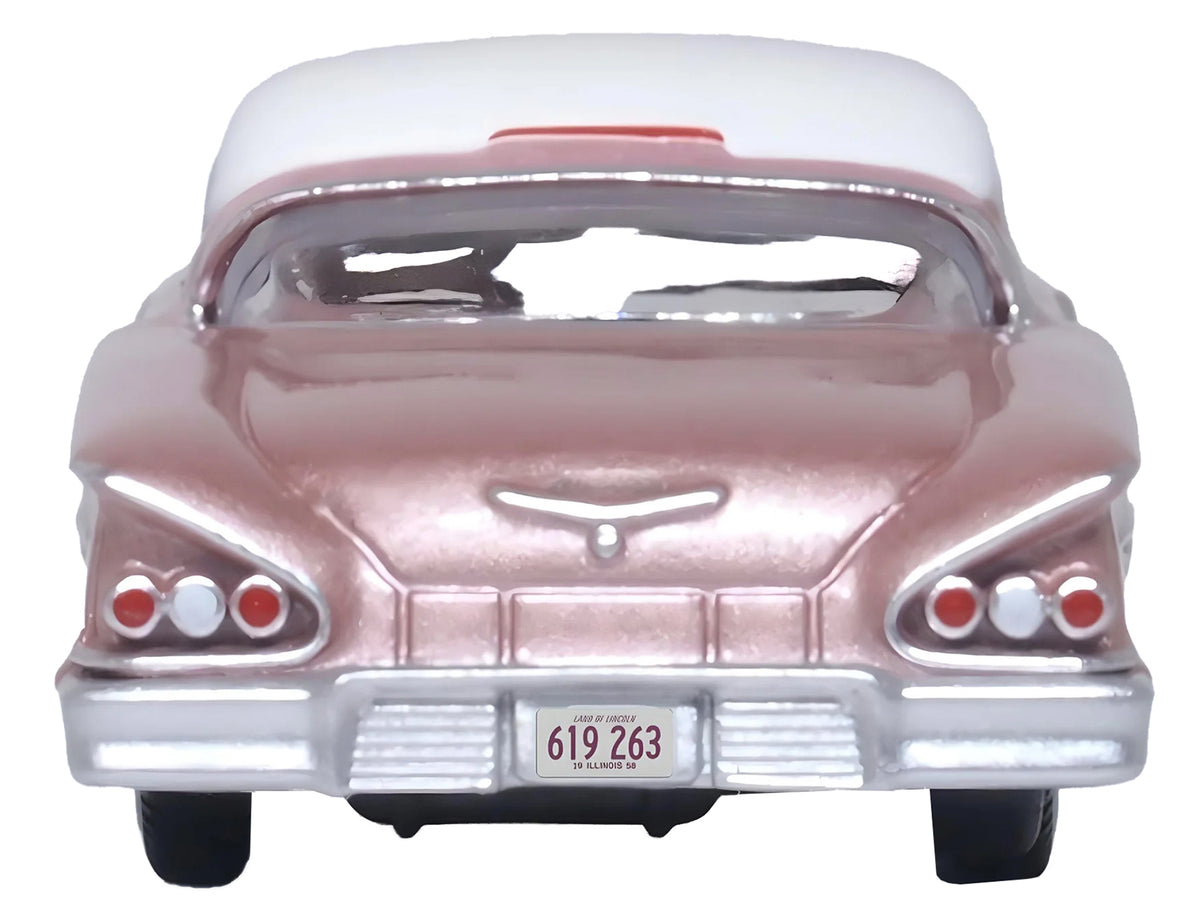 1958 Chevrolet Impala Sport Cay Coral 1/87 Diecast Model Car - Oxford Diecast