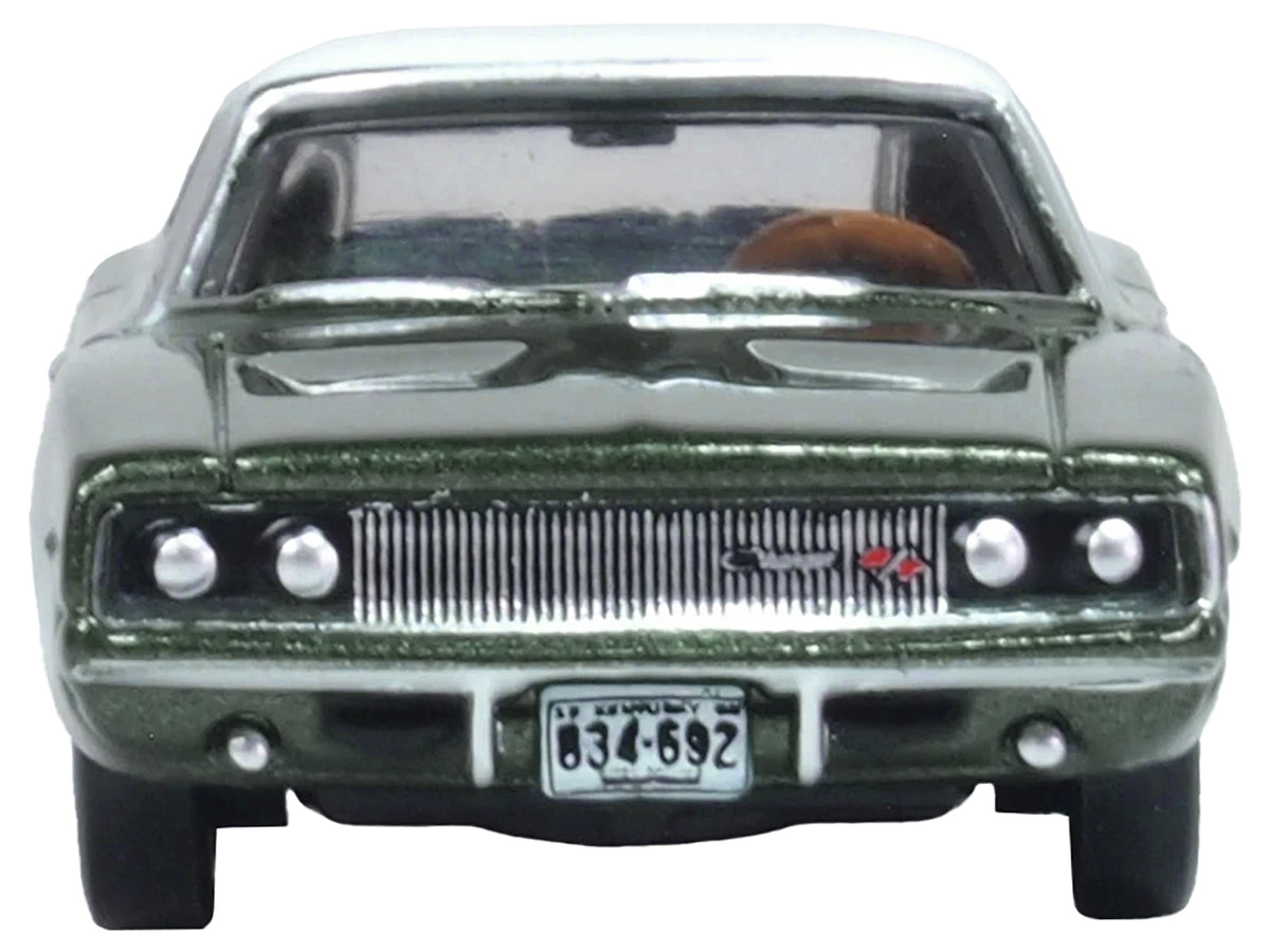 1968 Dodge Charger Racing Green Metallic 1/87 Diecast Model Car - Oxford Diecast