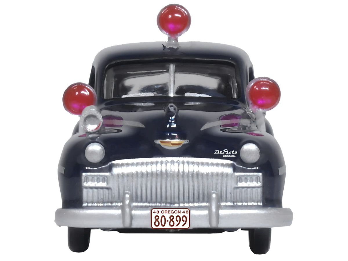 1946 DeSoto Suburban Ambulance Dark Blue 1/87 Diecast Model Car - Oxford Diecast
