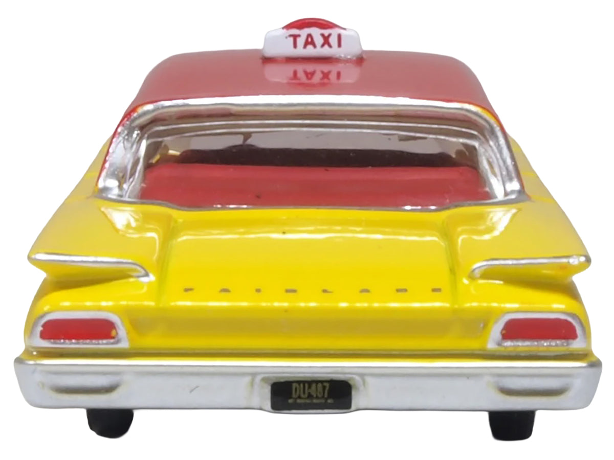 1960 Ford Fairlane Sedan Yellow Red Top 1/87 Diecast Model Car - Oxford Diecast