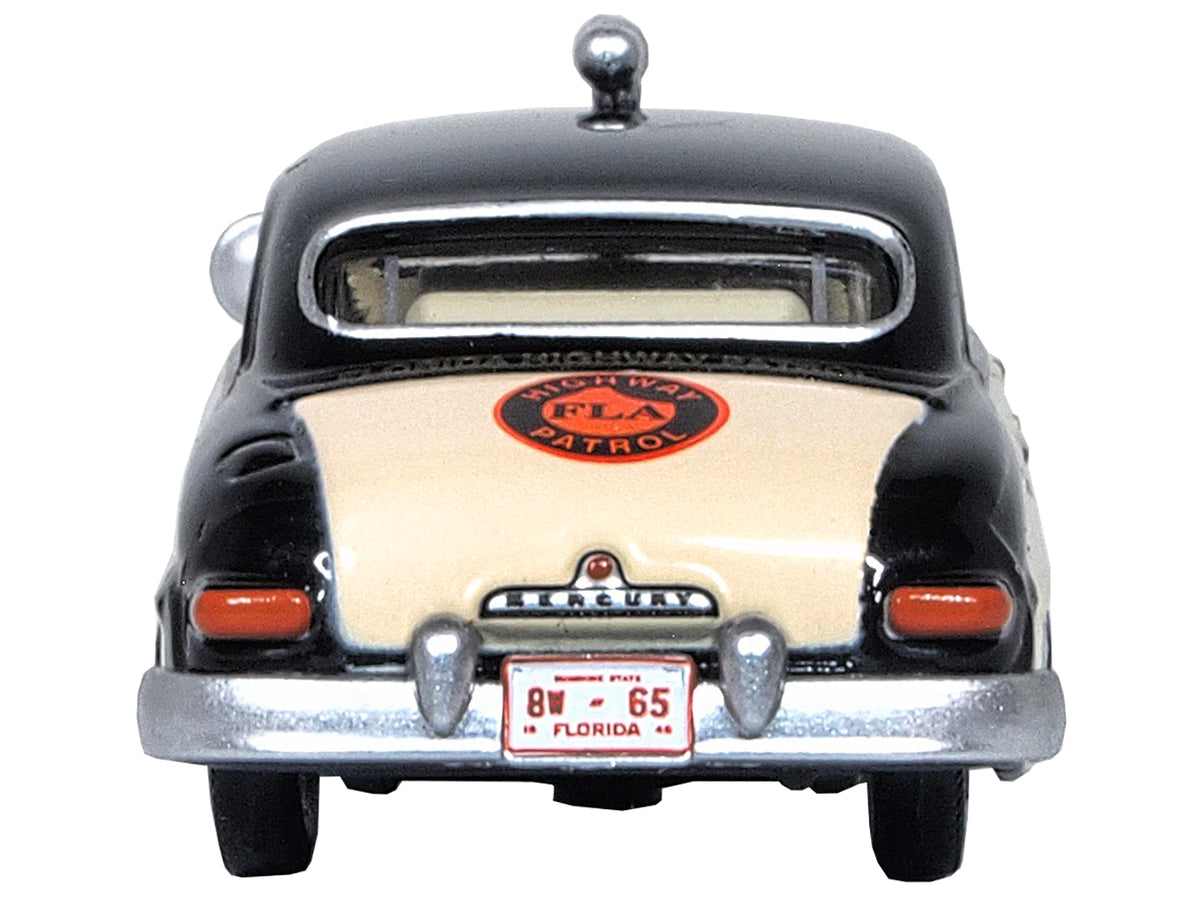 1949 Mercury Monarch Police Black White 1/87 Diecast Model Car - Oxford Diecast