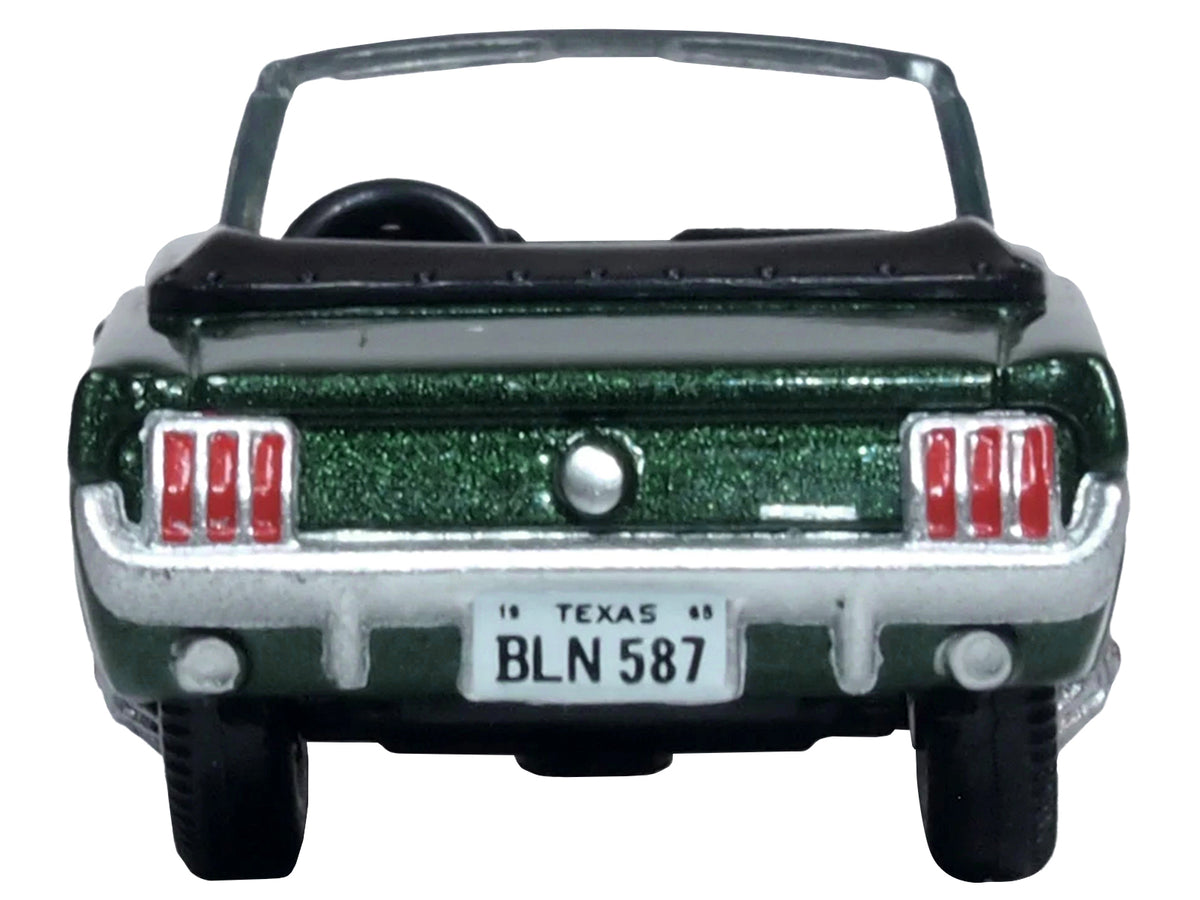 1965 Ford Mustang Convertible Ivy Green 1/87 Diecast Model Car - Oxford Diecast