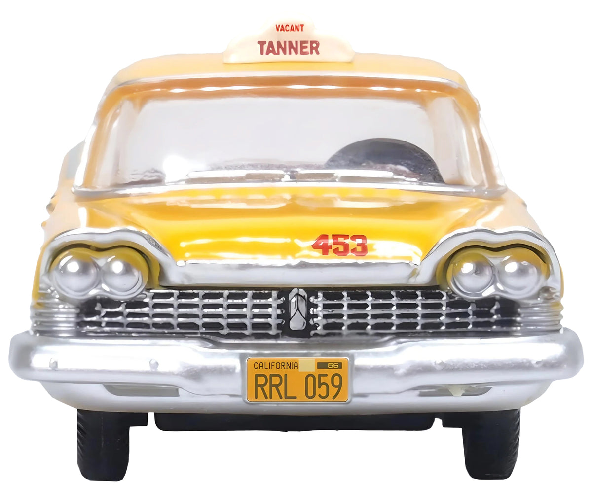 1959 Plymouth Belvedere Taxi Yellow "Tanner Yellow Cab Co." 1/87 Scale Diecast