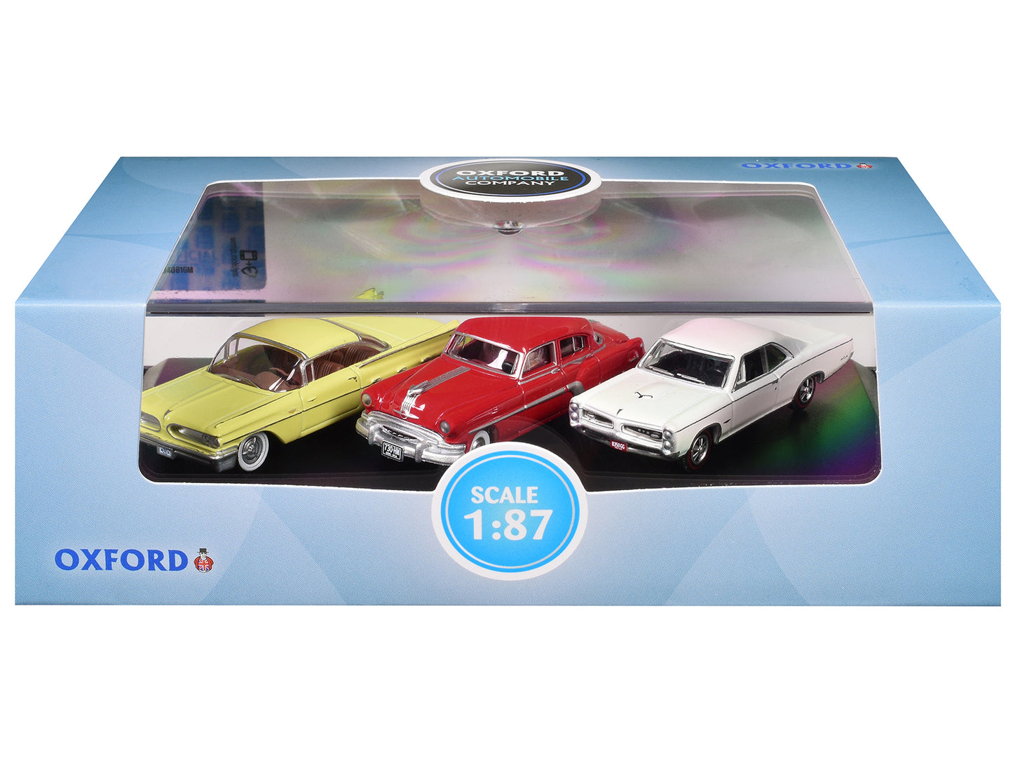 Pontiac Set of 3 Cars "100th Anniversary 2026" 1/87 (HO) Scale T&y Diecast Model Cars by Oxford T&y Diecast