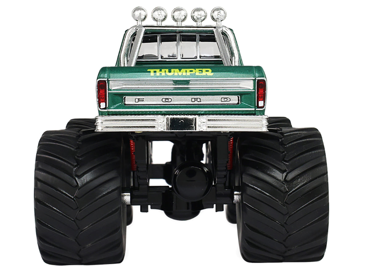 1975 Ford F-250 Monster Truck with 66-Inch Tires "Thumper" Green Metallic "Kings of Crunch" Series 1/43 Diecast Model Car by Greenlight