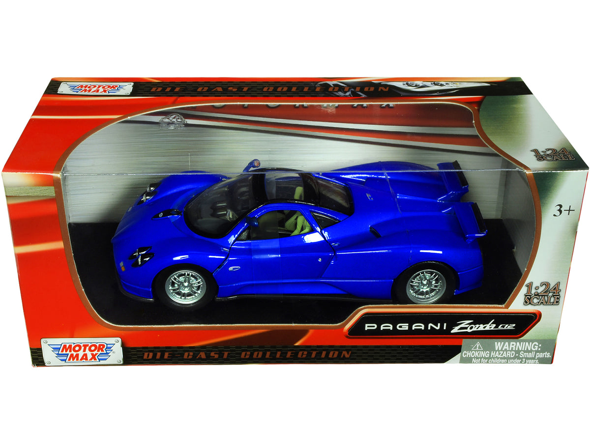 Pagani Zonda C12 Blue 1/24 Diecast Car Model - Motormax
