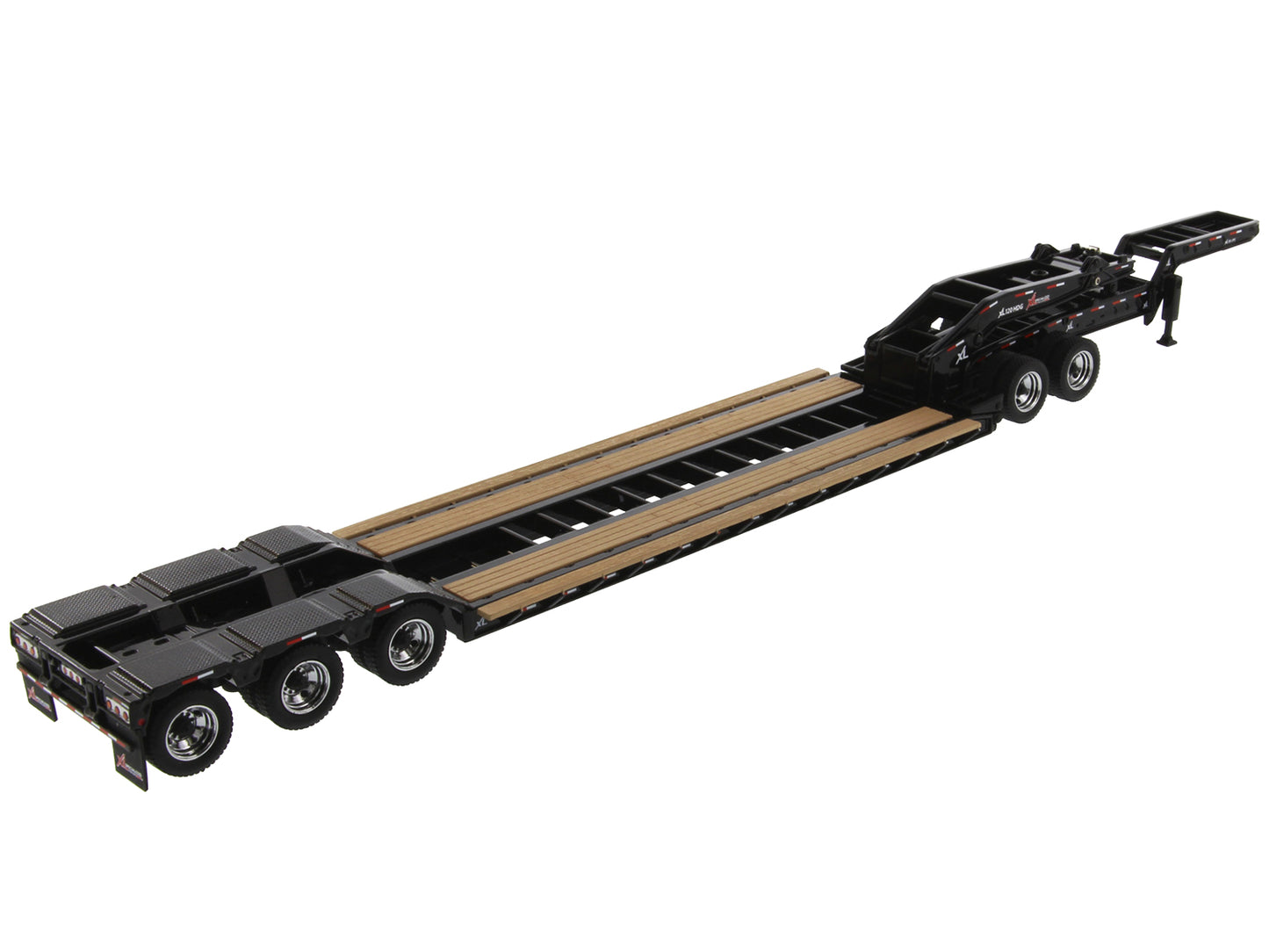 XL 120 Low-Profile HDG Outrigger Style Trailer with Jeep and 2 Boosters "Transport Series" 1/50 Diecast Model by Diecast Masters