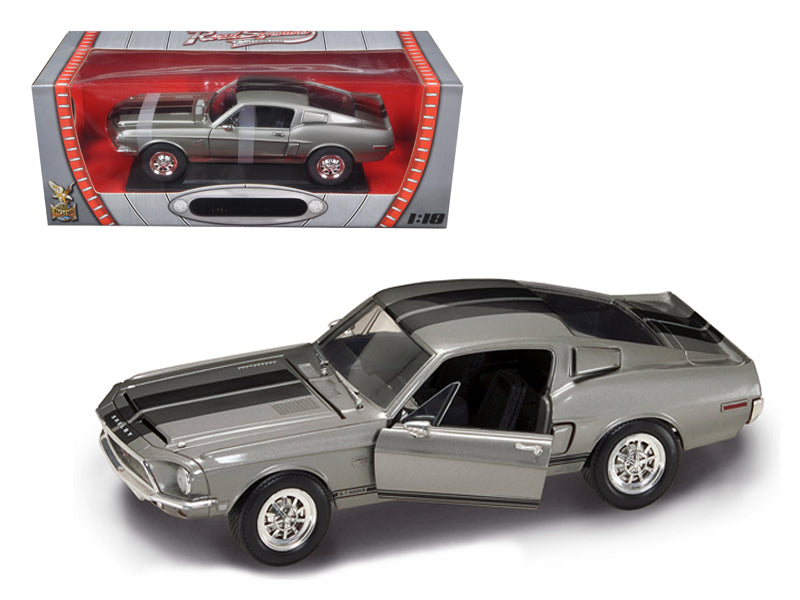 1968 Shelby GT 500KR Silver 1/18 Diecast by Road Signature