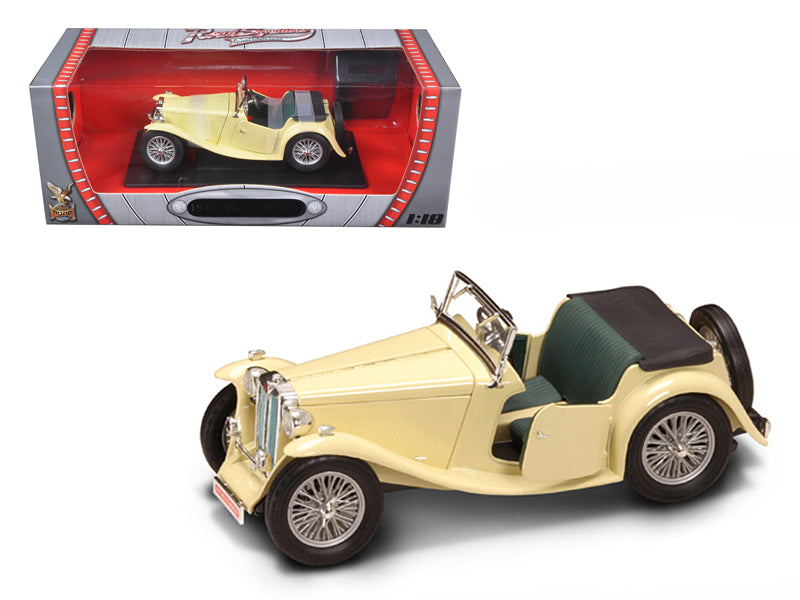 1947 MG TC Midget Yellow 1/18 Diecast by Road Signature