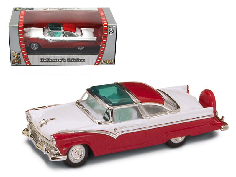 1955 Ford Crown Victoria Red & White 1/43 Diecast by Road Signature
