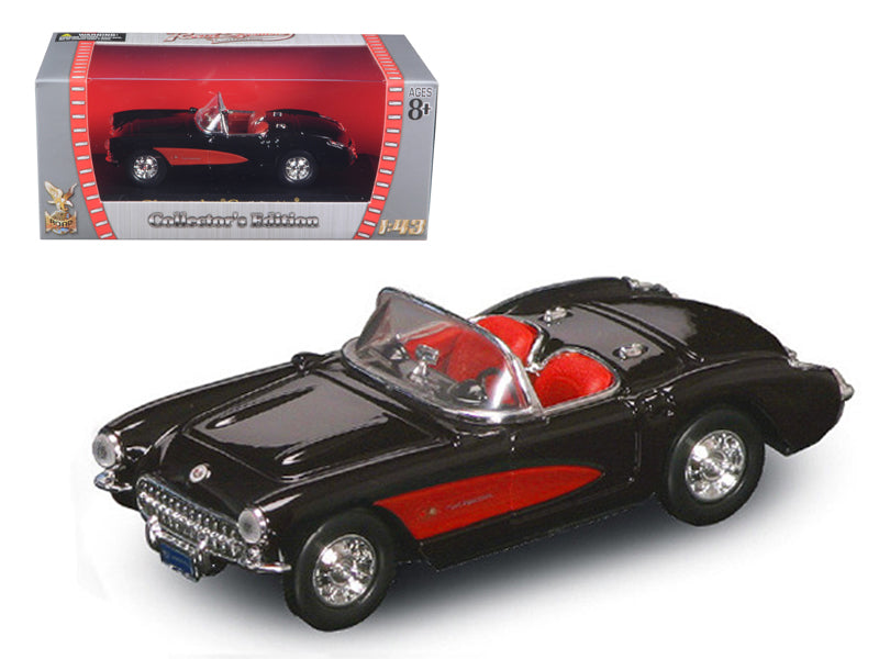 1957 Chevrolet Corvette Convertible Black 1/43 Diecast by Road Signature