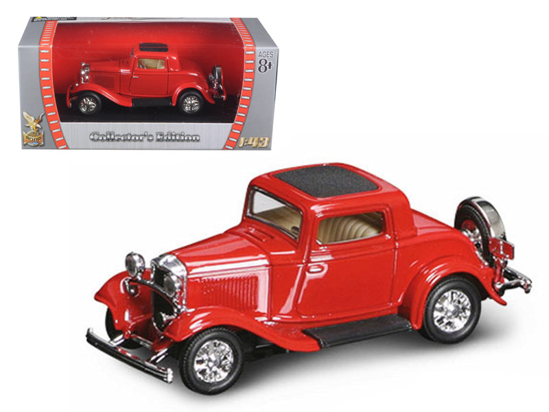 1932 Ford 3-Window Coupe Red 1/43 Diecast by Road Signature