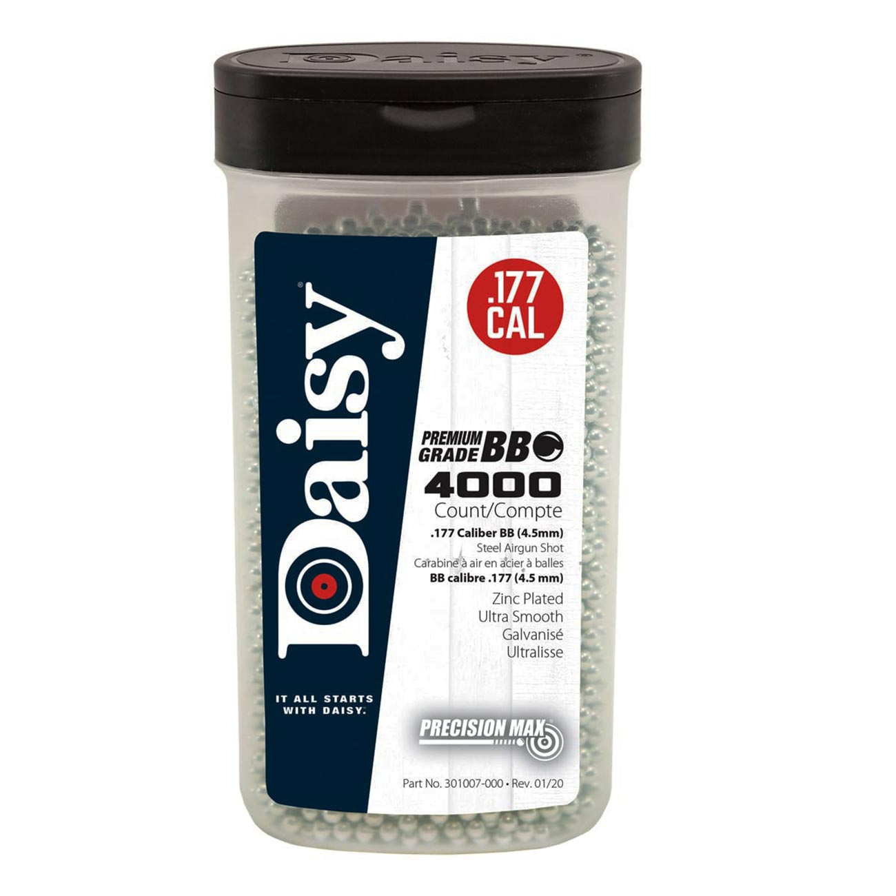 4000 count .177 steel BB for use in all .177 pistols or air rifles.