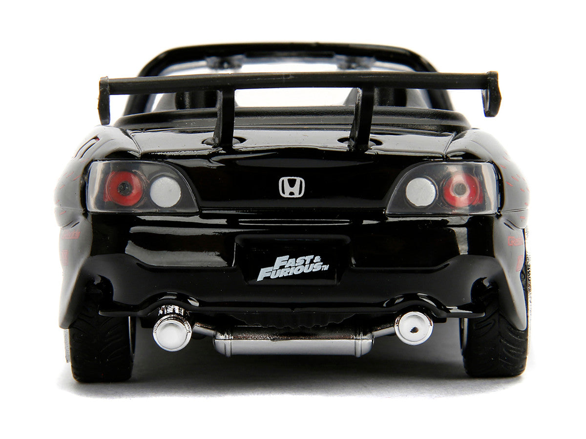 Honda S2000 Convertible Black with Graphics "The Fast and the Furious" (2001) Movie "25 Years of Fast & Furious" Series 1/32 Diecast Model Car by Jada