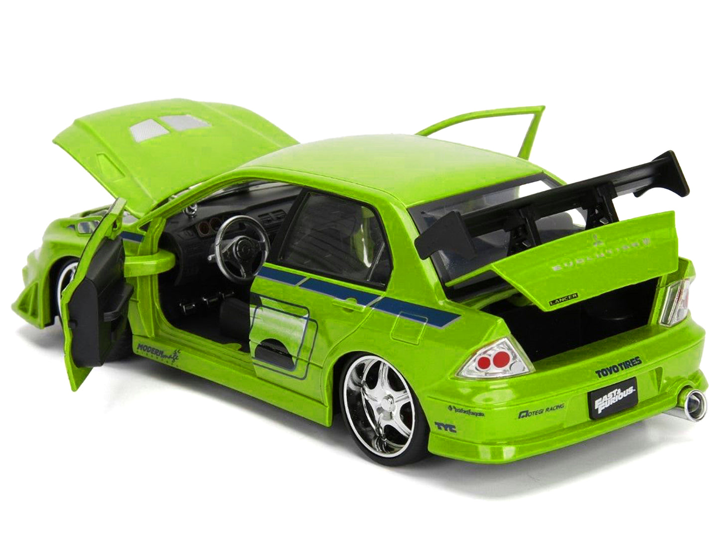 Brian's Mitsubishi Lancer Evolution VII Green with Graphics "Fast & Furious" Movie 1/24 Diecast Model Car by Jada <h2>Brian's Jada</h2> <p>High-quality perfect for collectors and enthusiasts. Features