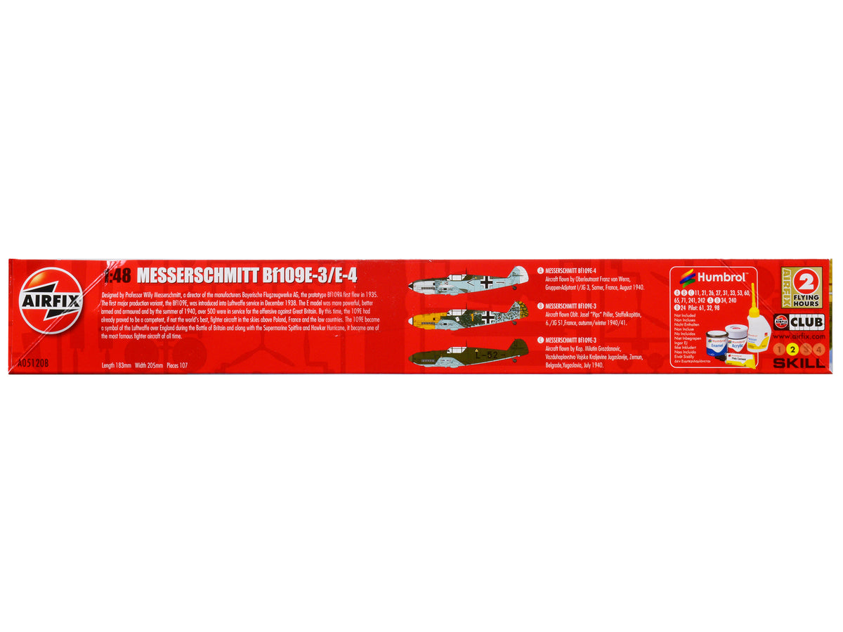 Level 2 Model Kit Messerschmitt Bf109E-3/E-4 Fighter Aircraft 3 Scheme Options