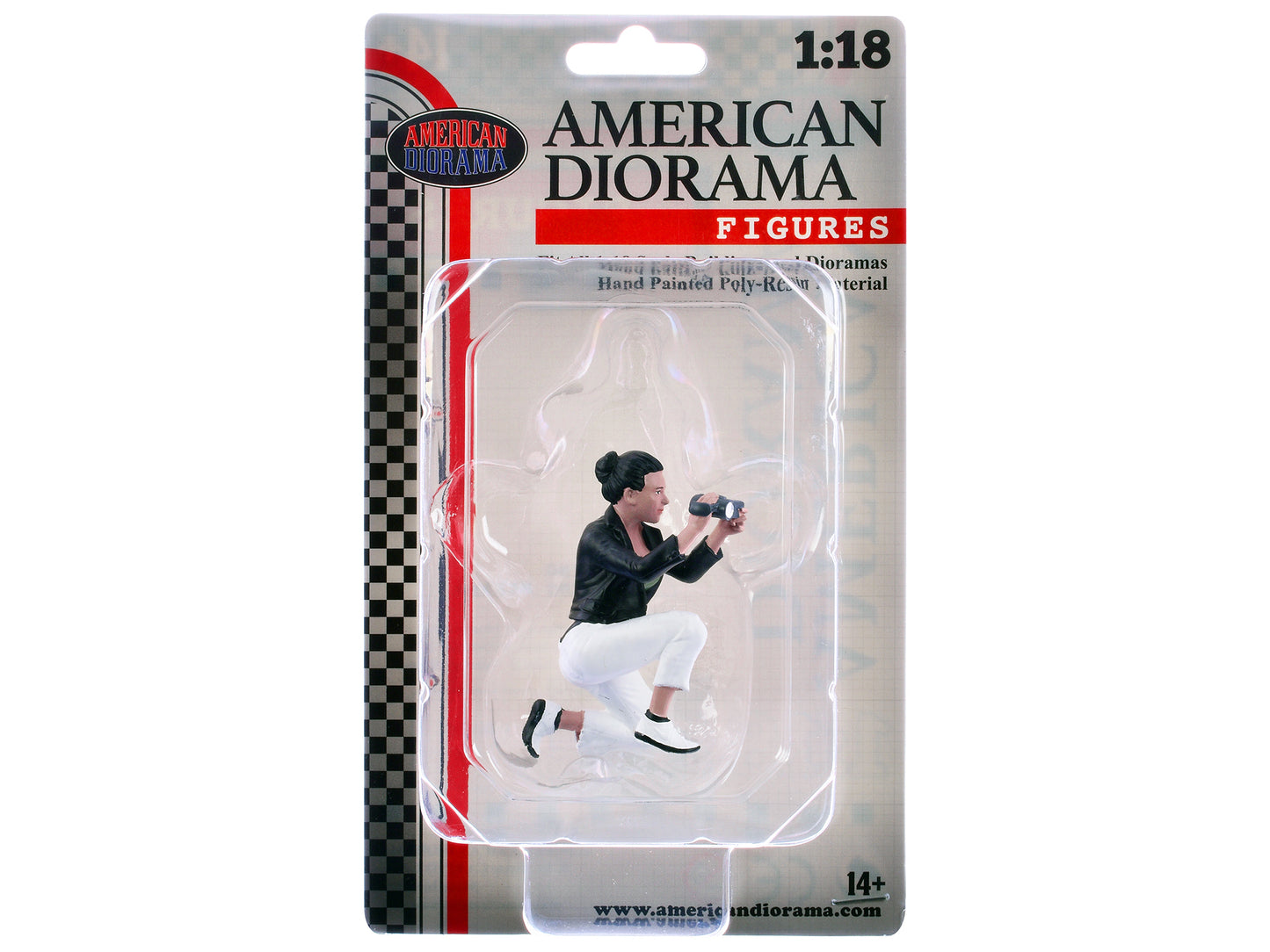 "Photographers" Figure #5 for 1/18 Scale Models by American Diorama <h2>"Photographers" Diorama</h2> <p>High-quality diecast model car perfect collectors and enthusiasts. Features detailed interior ex