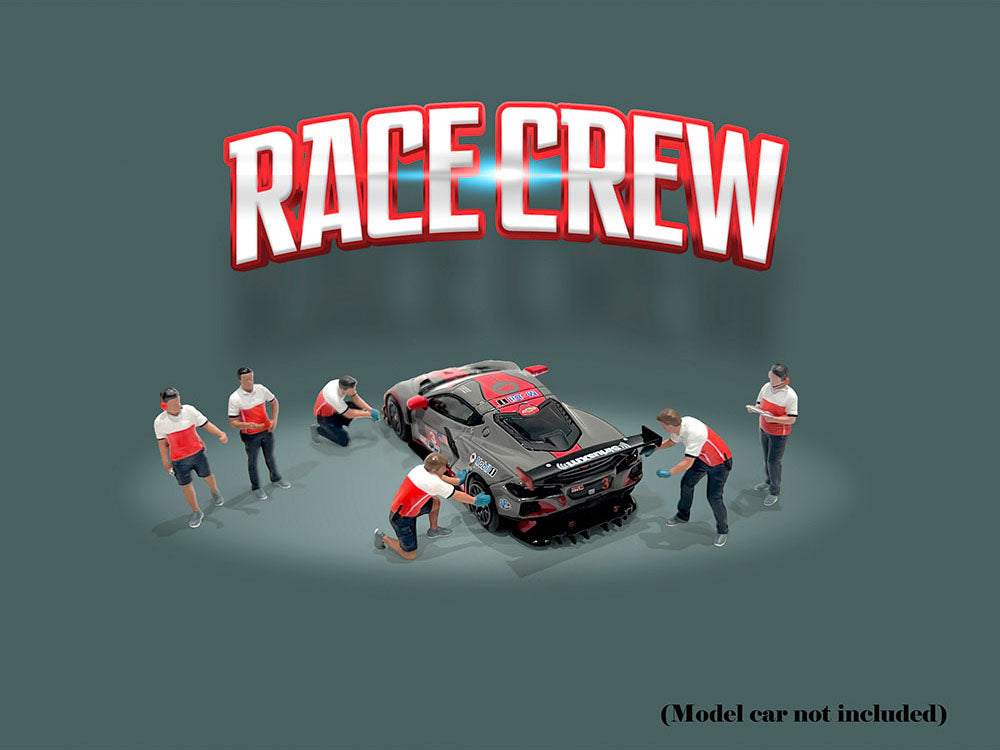 "Race Crew" 6 piece Diecast Figure Set (6 Figures) Limited Edition to 3600 pieces Worldwide for 1/64 Scale Models by American Diorama <h2>"Race Diorama</h2> <p>High-quality model car perfect collector