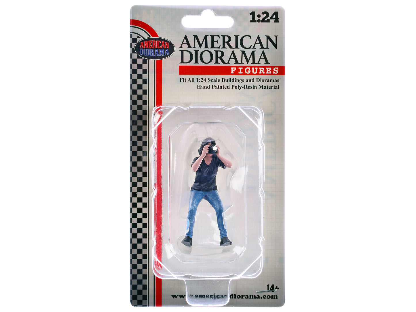 "Photographers" Figure #4 for 1/24 Scale Models by American Diorama <h2>"Photographers" Diorama</h2> <p>High-quality diecast model car perfect collectors and enthusiasts. Features detailed interior ex